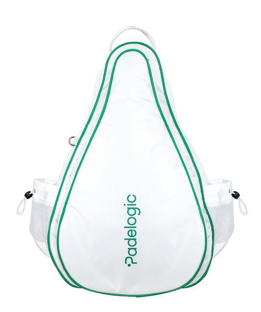 White padel with green accents and 'Padelogic' branding on a white background
